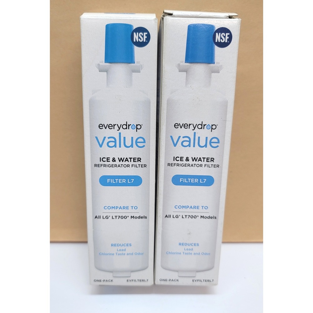 Everydrop Value Refrigerator Water Filter L7 EVFILTERL7 2-Pack Fits LG LT700P